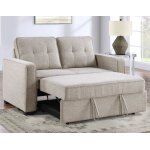 Noah Convertible Sleeper Loveseat, Tan