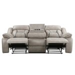 Tyson Sofa, Manual Reclining, Drop-down Console And Power Strip, Glider - Image 9