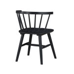 Willow Solid Wood Dining Chair, Black - Image 5