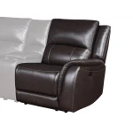 Alexandria Right-arm-facing Leather Recliner With Power Footrest, Chocolate