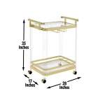 Aerin Server Cart, Gold - Image 3
