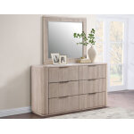 Henry Reeded 42″ Mirror, Tan Finish - Image 5