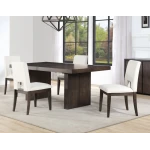 Evan 5-piece 78-96-inch Dining Set With 4 Eggshell Linen-look Side Chairs - Image 3