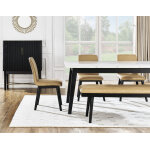Vida 49″ Sand Vegan Leather Dining Bench - Image 7