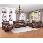 Keily Recliner, Manual Swivel, Glider, Brown - Image 3