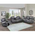 Keily Sofa, Manual Reclining, Drop-down Console, Grey - Image 10