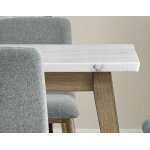 Vida 6-piece White Marble Dining Set(table & 4 Side Chairs) - Image 7