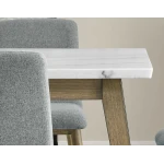 Vida 6-piece White Marble Dining Set(table & 4 Side Chairs) - Image 6