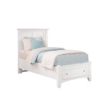 Bonanza Twin Mansion Storage Bed - White Finish
