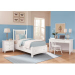 Bonanza TWIN UPHOLSTERED STORAGE BED 3/3 - LINEN - Image 4