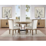 Aubrey 5-piece 54″ Round Dining Table Set, Driftwood - Image 2