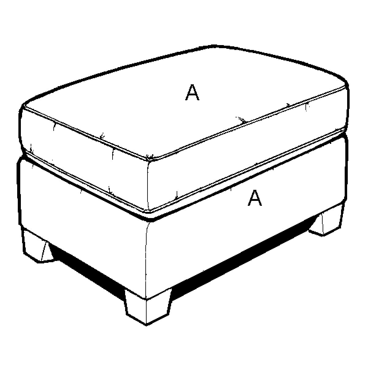 534d96439335aa5787be88c4addd7401 2541-00 Ottoman - Image 1