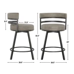 Gene Grade 24″ Commercial Grade Counter Stool - Image 13