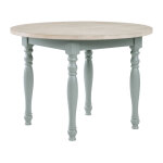 Darcy 5-piece 42″ Round Dining Set, Mint Green And Washed Linen Finish - Image 6