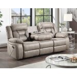 Tyson Sofa, Manual Reclining, Drop-down Console And Power Strip, Glider - Image 4