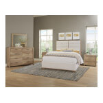 Crafted Oak by Ben & Erin Napier Erin's Upholstered Bed - White Fabric - Image 5