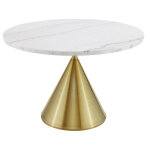 Conrad 48″ Round White Marble Top - Image 6