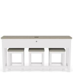Sofa Table W/3 Stools - Image 4