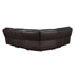 Alexandria Right-arm-facing Leather Recliner With Power Footrest, Chocolate - Image 5