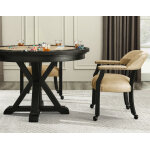 Rylie 6-piece Game Dining Set, Black Finish