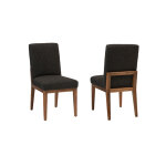 Crafted Cherry Dining by Ben & Erin Napier UPH SIDE CHAIR BLACK FABRIC