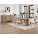 Napa 108-inch Dining Table With 2/18-inch Leaves, Sand - Image 4