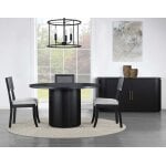 Colvin 52″ Round Dining Table Top, Black - Image 3