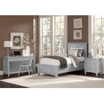Bonanza Full, Queen, & King Mansion Storage Bed - Grey Finish - Image 3