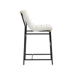Nicco 30-inch Bar Chair, Eggshell Polyester Fabric - Image 9