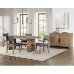 Aubrey Waxed Driftwood 7-piece 78-96″ Dining Set - Image 18