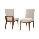 Dovetail Dining UPHOLSTERED SIDE CHAIR GREY FABRIC