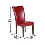 Hartford Vegan Leather Side Chair, Red - Image 6
