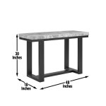 Lucca, Sofa Table, Gray Marble Top - Image 8