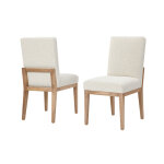 Dovetail Dining UPHOLSTERED SIDE CHAIR OATMEAL FABRIC