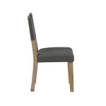 Aubrey Side Chair, Gray Vegan Leather With Driftwood Finish - Image 6