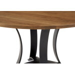 Crafted Cherry Dining by Ben & Erin Napier 48 inch ROUND TABLE w/ Metal Base - Image 9