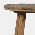 Reclamation Salvaged Wood Round Side Table - Image 7