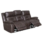 Aria Dual-power Reclining Sofa, Saddle Brown - Image 5
