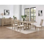 Napa 5-piece 72-108-inch Dining Set, Sand(table & 4 Side Chairs) - Image 3