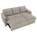 Noah Flippable, Convertible Storage Sleeper Chofa, Tan - Image 18