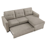 Noah Flippable, Convertible Storage Sleeper Chofa, Tan - Image 17