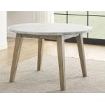 Vida 5-piece 48″ Round White Marble Dining Set - Image 10
