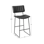 Tribeca 30″ Commercial Grade Bar Stool, Black - Image 8