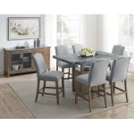 Grayson 6-piece Marble Top Counter Storage Dining Set - Image 2