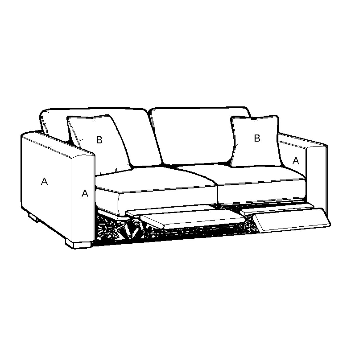68371e60f41f04bb66a3d6227a2d1e57 M2900P-01 Power Sofa - Image 1