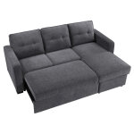 Noah Flippable, Convertible Storage Sleeper Chofa, Gray - Image 7