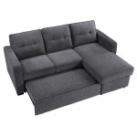 Noah Flippable, Convertible Storage Sleeper Chofa, Gray - Image 16