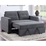 Noah Convertible Sleeper Loveseat, Gray