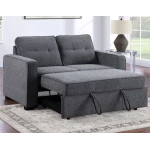 Noah Convertible Sleeper Loveseat, Gray