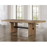 Aubrey Waxed Driftwood 7-piece 78-96″ Dining Set - Image 2